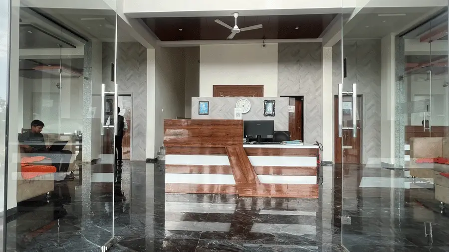 Luxurious resort main lobby reception area