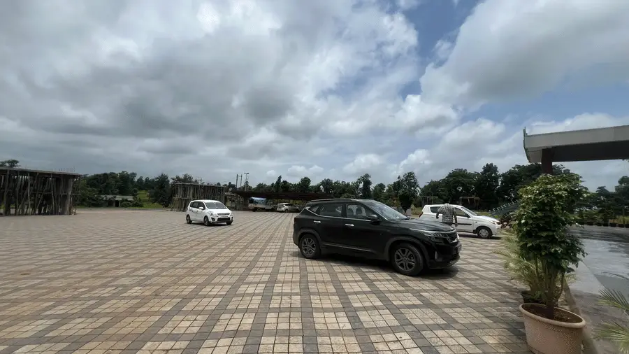 Spacious secure parking area