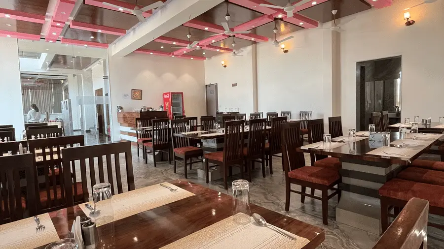Multi-cuisine restaurant dining tables