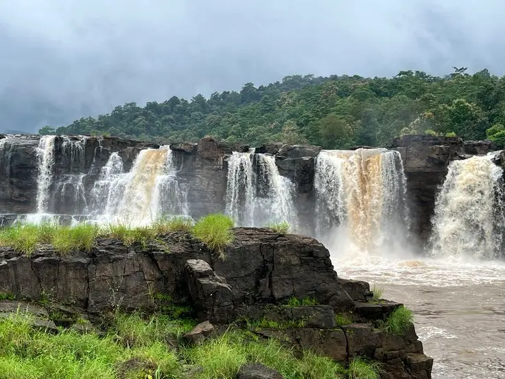 Majestic Gira waterfalls near Saputara